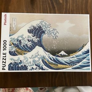 Incomplete Great Wave of Kanagawa 1000 piece Piatnik puzzle set
